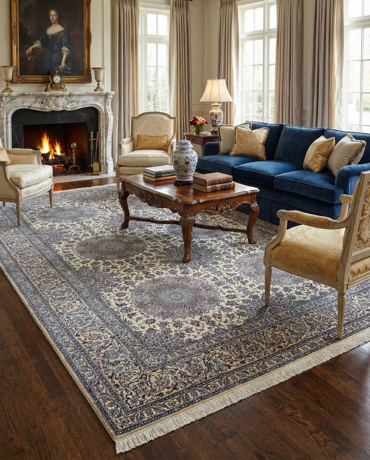 Detail image of 7' 1 x 10' 11 Nain Rug