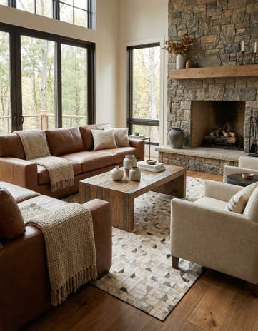 5' 3 x 7' 4 Cowhide Rug