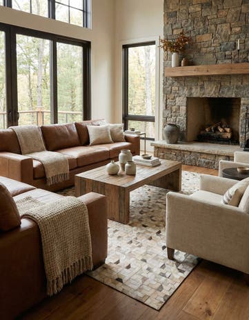 5' 3 x 7' 4 Cowhide Rug