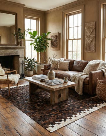 5' x 7' 11 Cowhide Stocks Rug