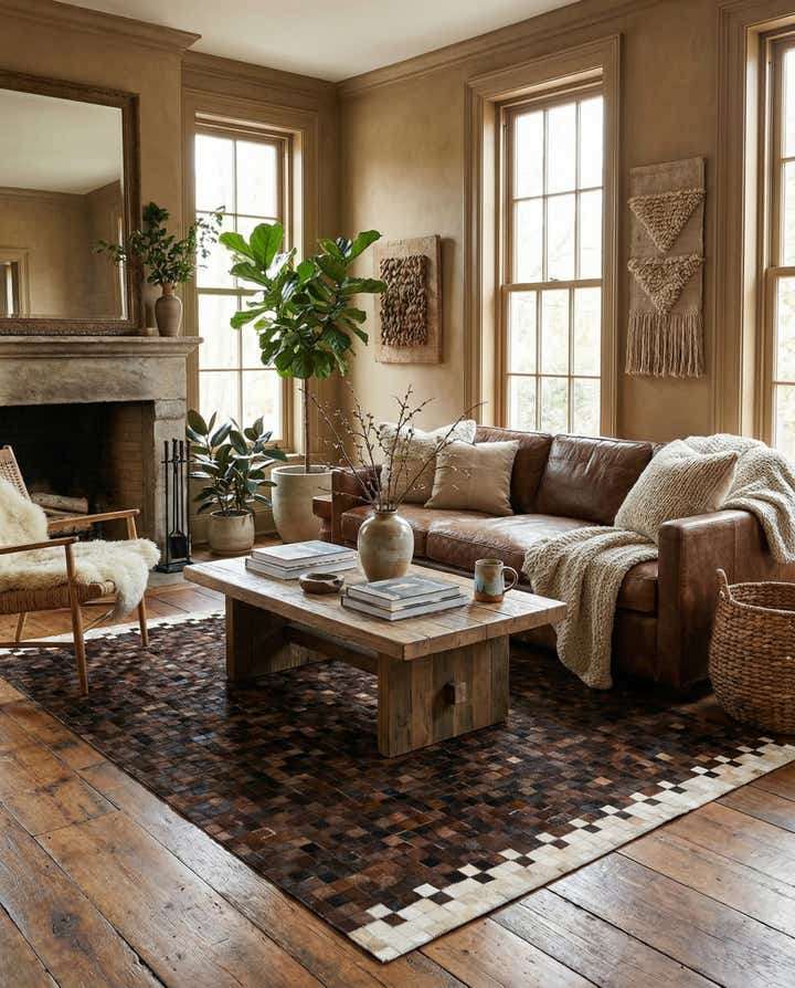 5' x 7' 11 Cowhide Stocks Rug