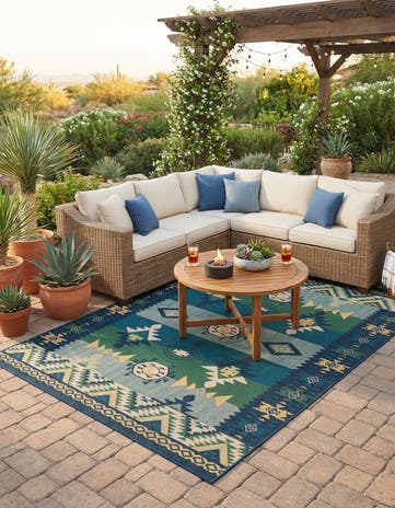 9' x 12' Easy-Clean Baja Indoor / Outdoor Rug