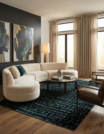 6' 4 x 10' 1 Hand Knotted Darya Wool Rug