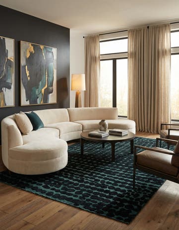 6' 4 x 10' 1 Hand Knotted Darya Wool Rug