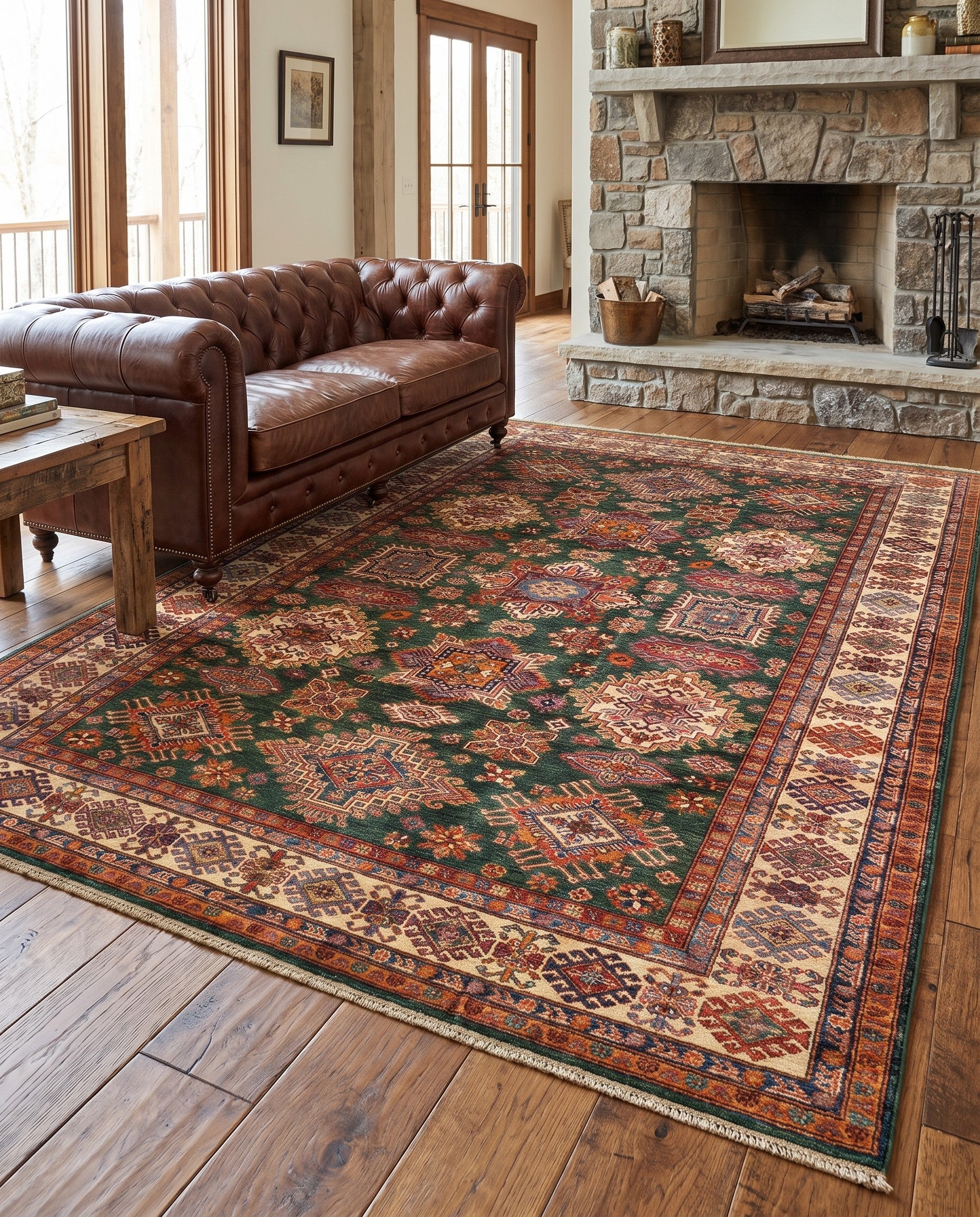 6' 9 x 9' 5 Hand Knotted Kazak Rug
