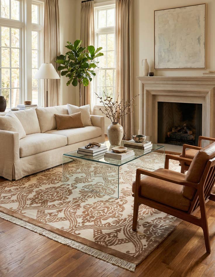 Detail image of 5' 10 x 7' 10  Hand Knotted Darya Wool Rug