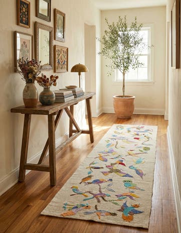 2' 4 x 9' 4 Hand Woven Kilim Suzani Wool Runner Rug