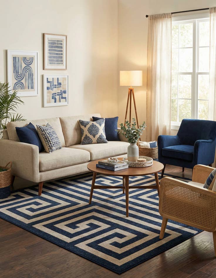 Detail image of 7' x 10' Greek Key Rug