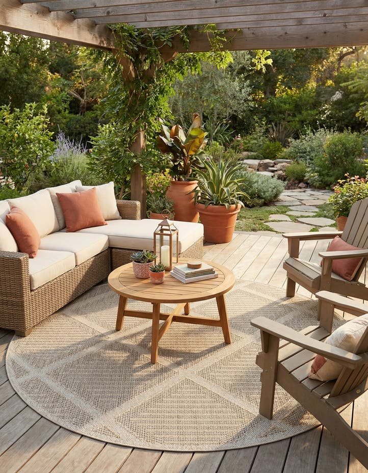 7' 10 x 7' 10 Easy-Clean Lattice Indoor / Outdoo...