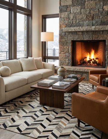 5' 2 x 8' 1 Cowhide Rug
