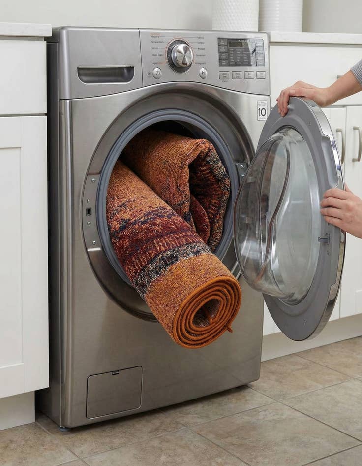 Detail image of  5' 3 x 5' 3  Washable Hyacinth Round Rug