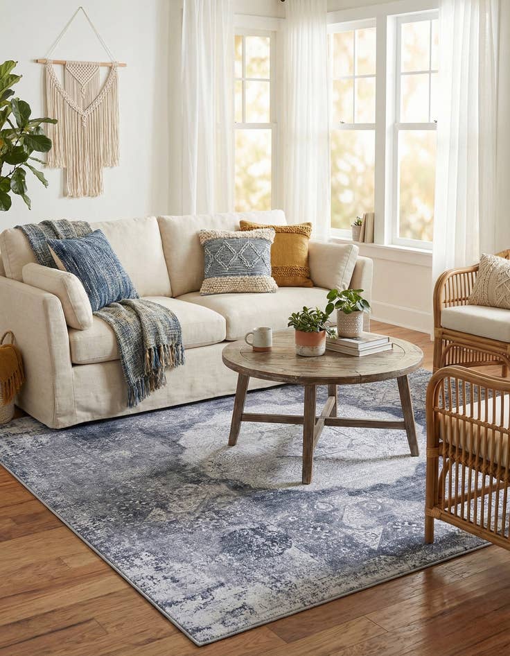 Detail image of  7' 10 x 7' 10  Washable Yara Square Rug