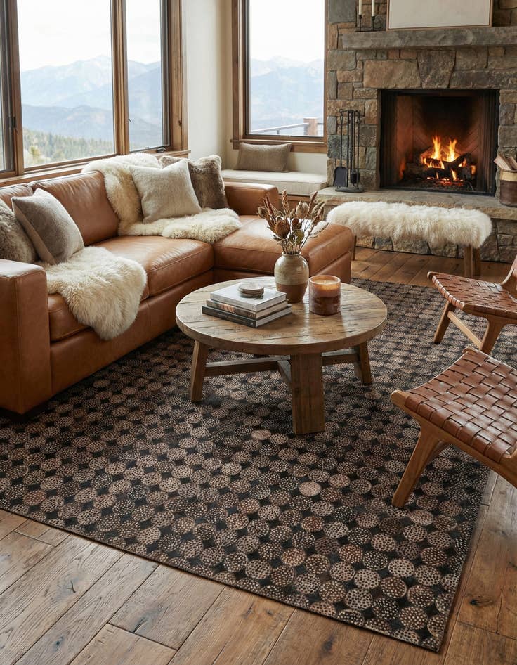 Detail image of  5' 3 x 7' 5 Cowhide Rug