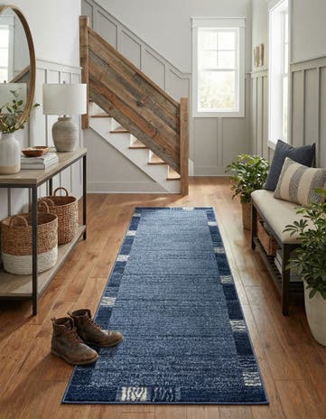 Light Blue Angelica Runner Rug