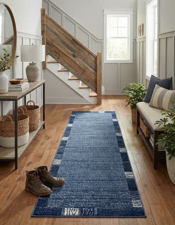 Light Blue Angelica Runner Rug