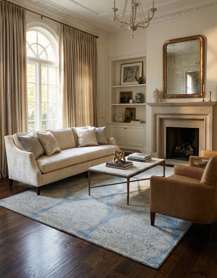 Detail image of 8' 7 x 11' 8  Hand Knotted Darya Rug