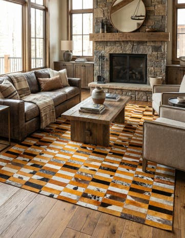 5' x 8' Cowhide - Patchwork Rug