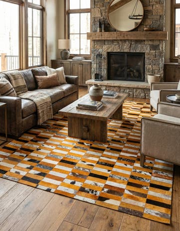 5' x 8' Cowhide - Patchwork Rug