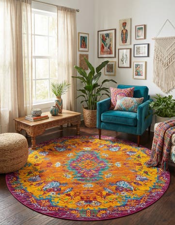 5' 3 x 5' 3 Calypso Round Rug
