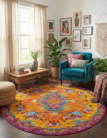 5' 3 x 5' 3 Calypso Round Rug