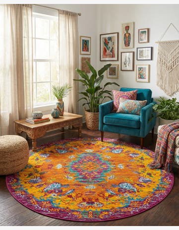 5' 3 x 5' 3 Calypso Round Rug