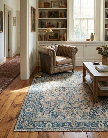 4' 1 x 6' 2 Hand Knotted Ultra Vintage Persian Wool Rug