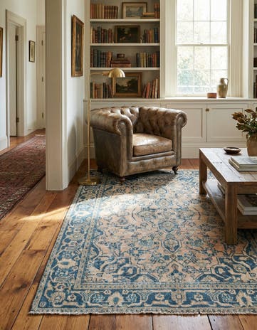 4' 1 x 6' 2 Hand Knotted Ultra Vintage Persian Wool Rug
