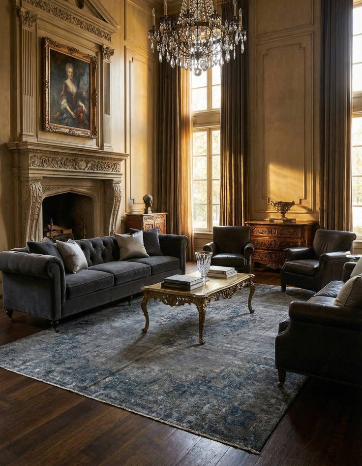 Detail image of 9' 10 x 13' 7 Vintage Royal Wool Rug