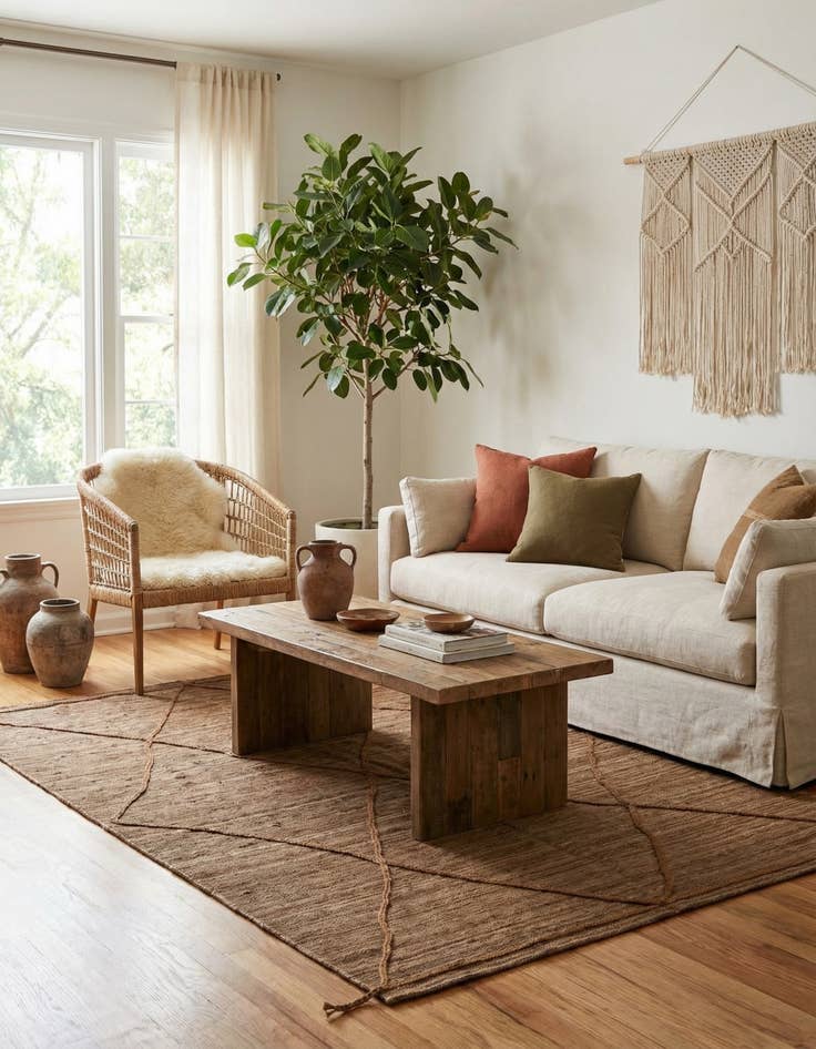 Detail image of 5' 3 x 8' 2  Hand Knotted Moroccan Wool Rug