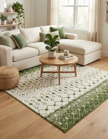7' 10 x 7' 10 Moroccan Trellis Square Rug