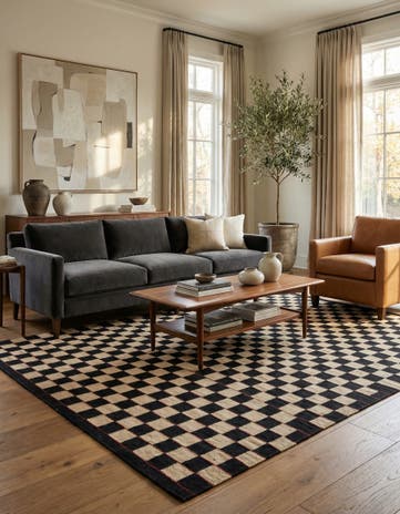 5' 2 x 6' 3 Hand Woven Kilim Modern Wool Rug