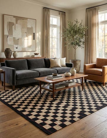 5' 2 x 6' 3 Hand Woven Kilim Modern Wool Rug