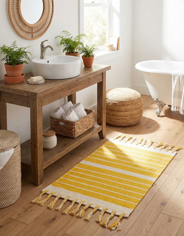 2' x 3' 1 Hand Woven Chindi Cotton Rug
