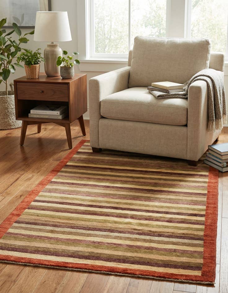 Detail image of 3' 4 x 6' 3  Hand Knotted Modern Ziegler Rug