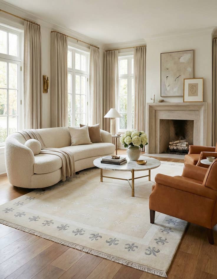 Detail image of 6' 7 x 9' 9  Hand Knotted Darya Wool Rug