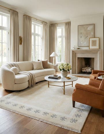 6' 7 x 9' 9 Hand Knotted Darya Wool Rug