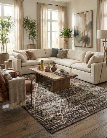 6' 8 x 9' 11 Hand Knotted Moroccan Wool Rug