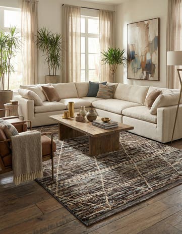 6' 8 x 9' 11 Hand Knotted Moroccan Wool Rug