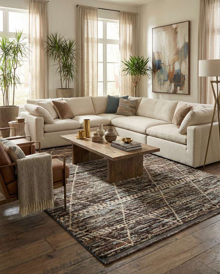 6' 8 x 9' 11 Hand Knotted Moroccan Wool Rug