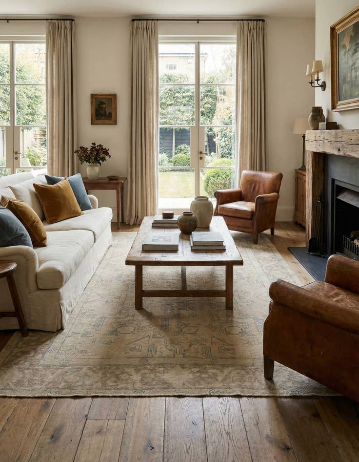 Detail image of  6' 7 x 9' 2  Hand Knotted Ultra Vintage Persian Wool Rug