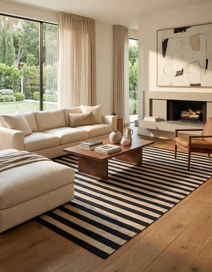 Detail image of 8' 2 x 9' 10  Hand Woven Kilim Modern Wool Rug