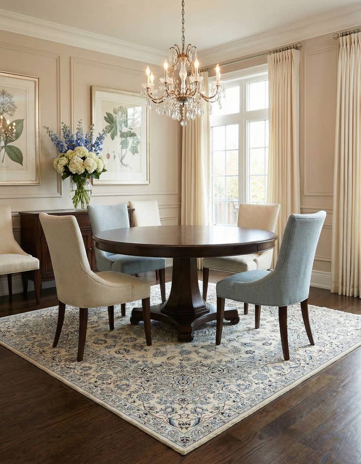 Detail image of 8' 3 x 8' 3 Nain Wool Square Rug