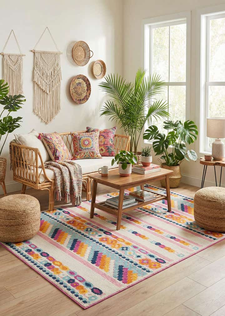5' 3 x 8' Easy-Clean Aruba Indoor / Outdoor Rug