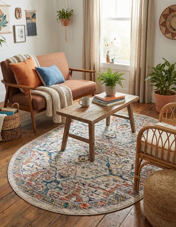 Ivory Lola Oval Rug
