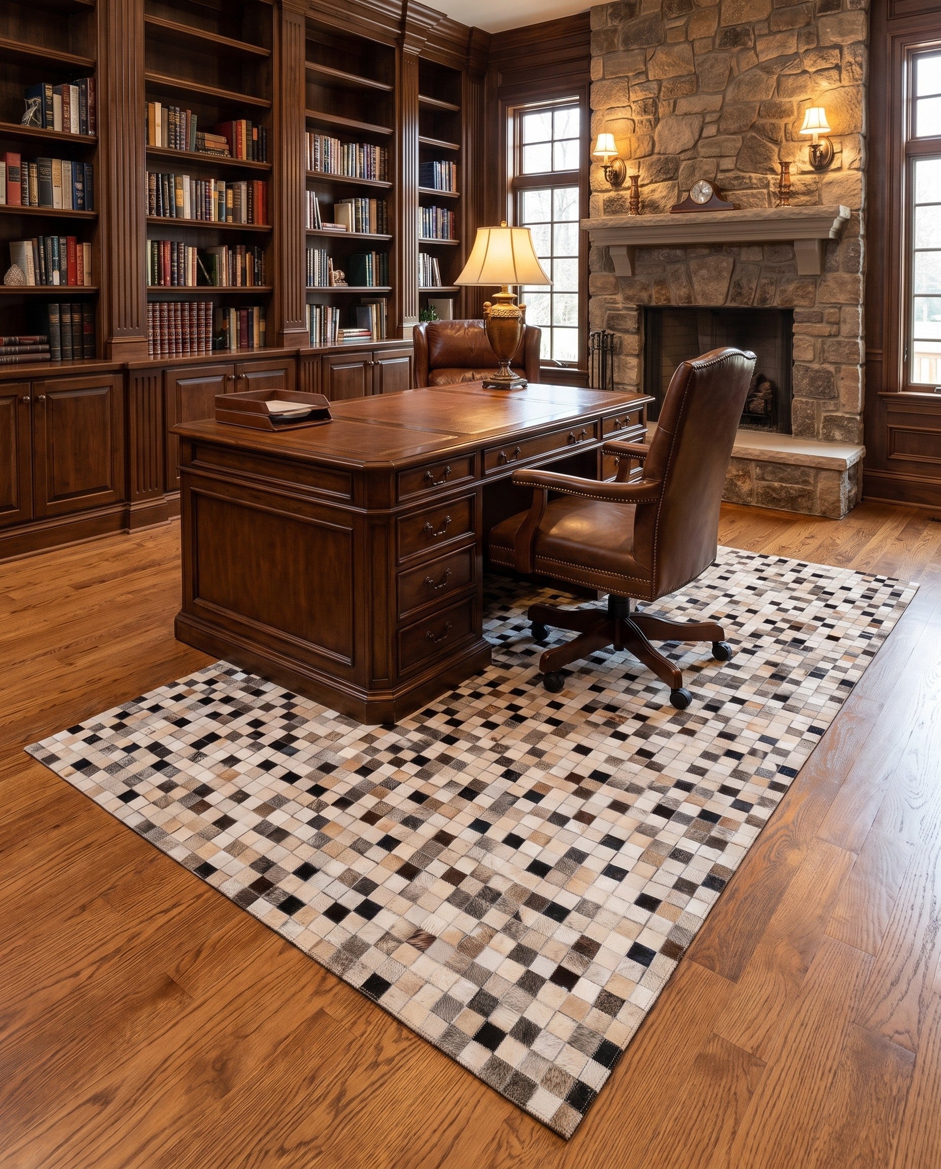 4' 11 x 8' 2 Cowhide - Patchwork Rug