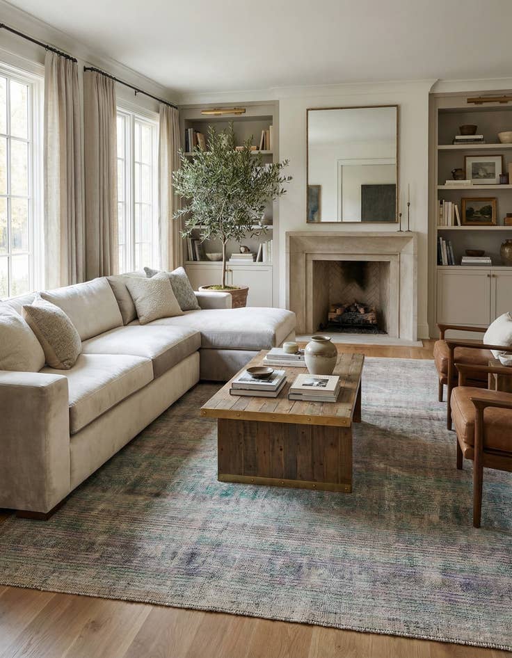 Detail image of 9' x 11' 10  Hand Knotted Oushak Wool Rug