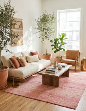 5' 7 x 8' 3 Hand Knotted Moroccan Wool Rug