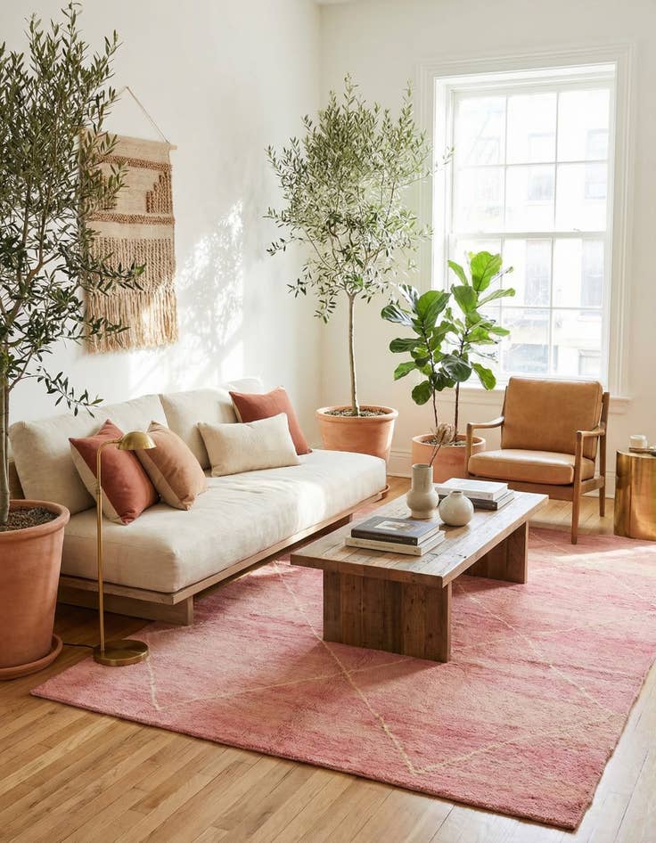 Detail image of 5' 7 x 8' 3  Hand Knotted Moroccan Wool Rug