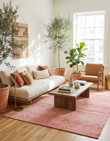 5' 7 x 8' 3 Hand Knotted Moroccan Wool Rug