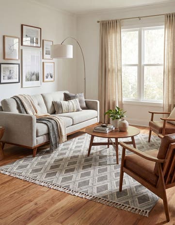 Charcoal Arlo Square Rug